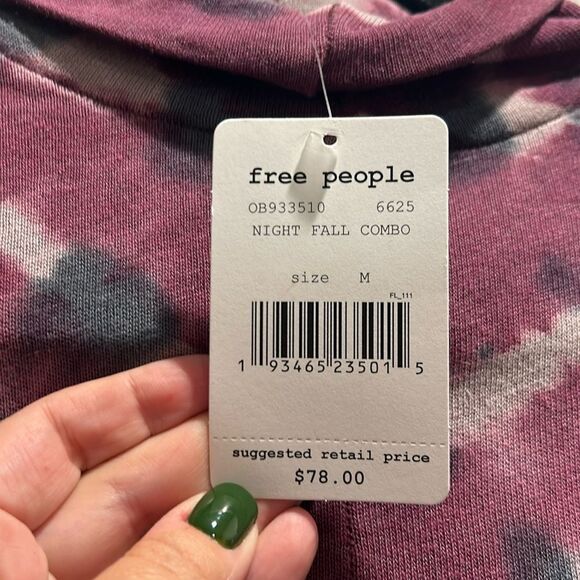 NWT Free People Night Fall Combo Thin Turtleneck Sweater, Size Medium - Picture 4 of 10